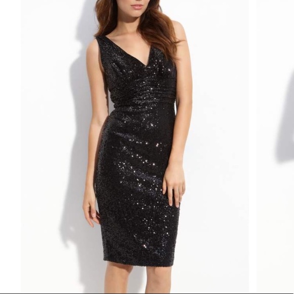 Eliza J Dresses & Skirts - Eliza J Sequin V-Neck Sheath Cocktail Party Dress